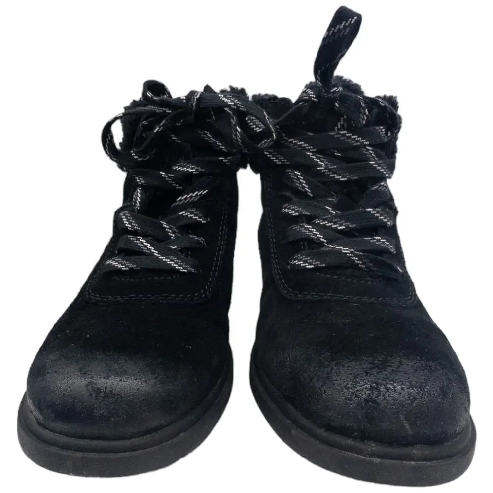 Authentic Ugg Harrison Cozy Lace Up Waterproof Boots Women's Black Size 6 7 9